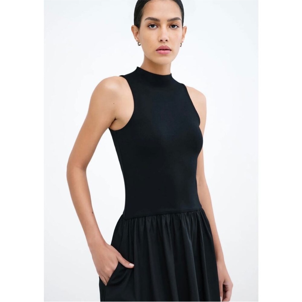 Marcella NYC sustainable european jersey poplin dress Size Small - Picture 2 of 12